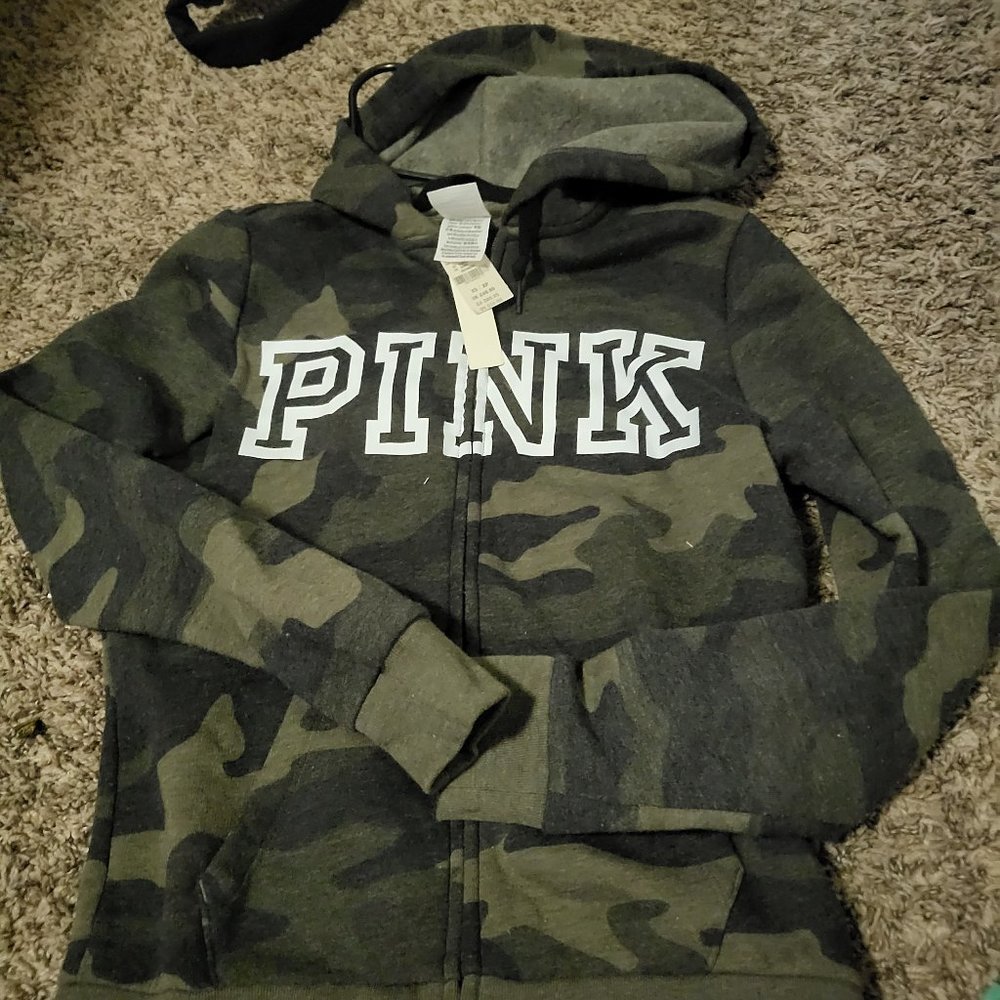 Camo vs pink zip up